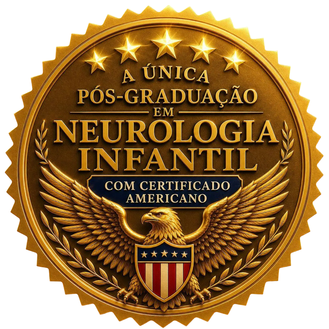 Selo: pós-graduação em neurologia infantil com certificado americano